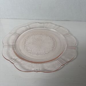 MacBeth Evans Glass AMERICAN SWEETHEART Pink 10” Dinner Plate